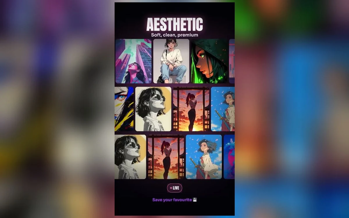 An anime wallpaper shown on an iPad in landscape orientation