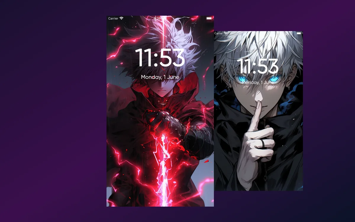 Anime live wallpapers on iPhone — Anime Wallpaper 4K Live app
