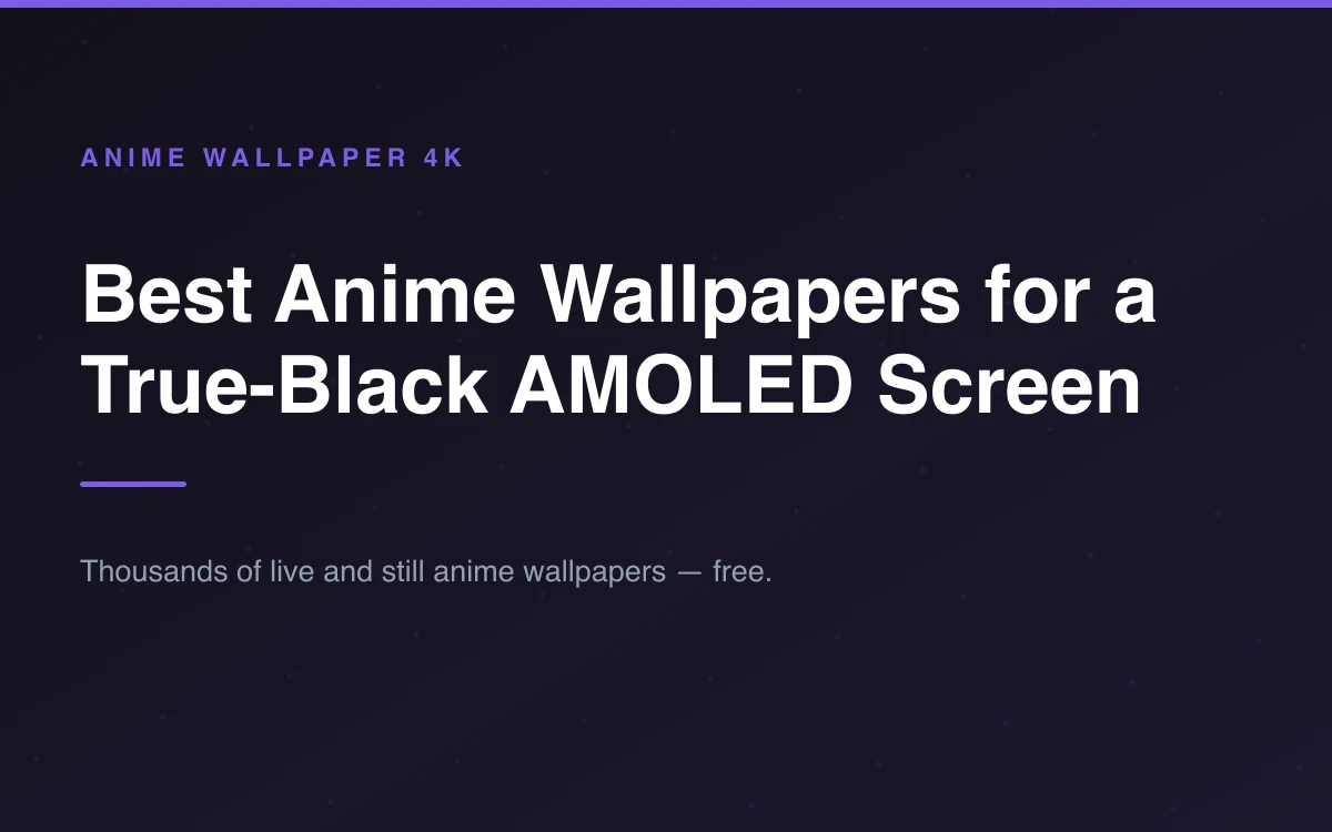 Anime character lit from behind against a true-black background on an iPhone screen