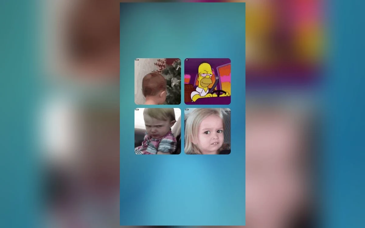 iPhone screen showing a short thank-you message followed by a warm reaction GIF