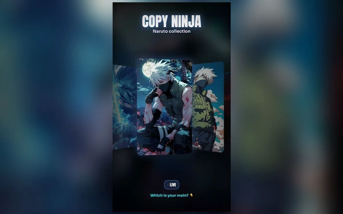 A Kakashi wallpaper shown on an iPhone lock screen