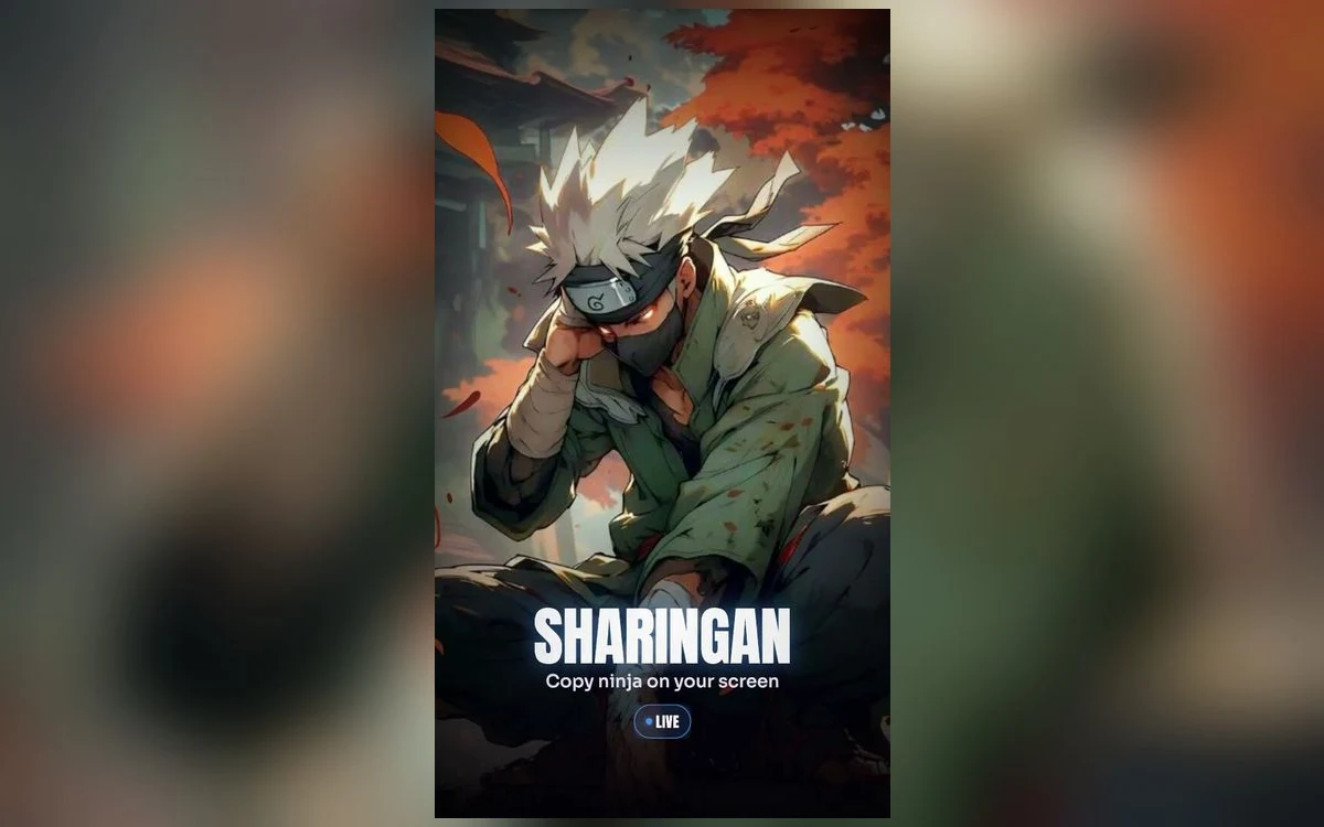 A Sharingan eye wallpaper shown on an iPhone lock screen