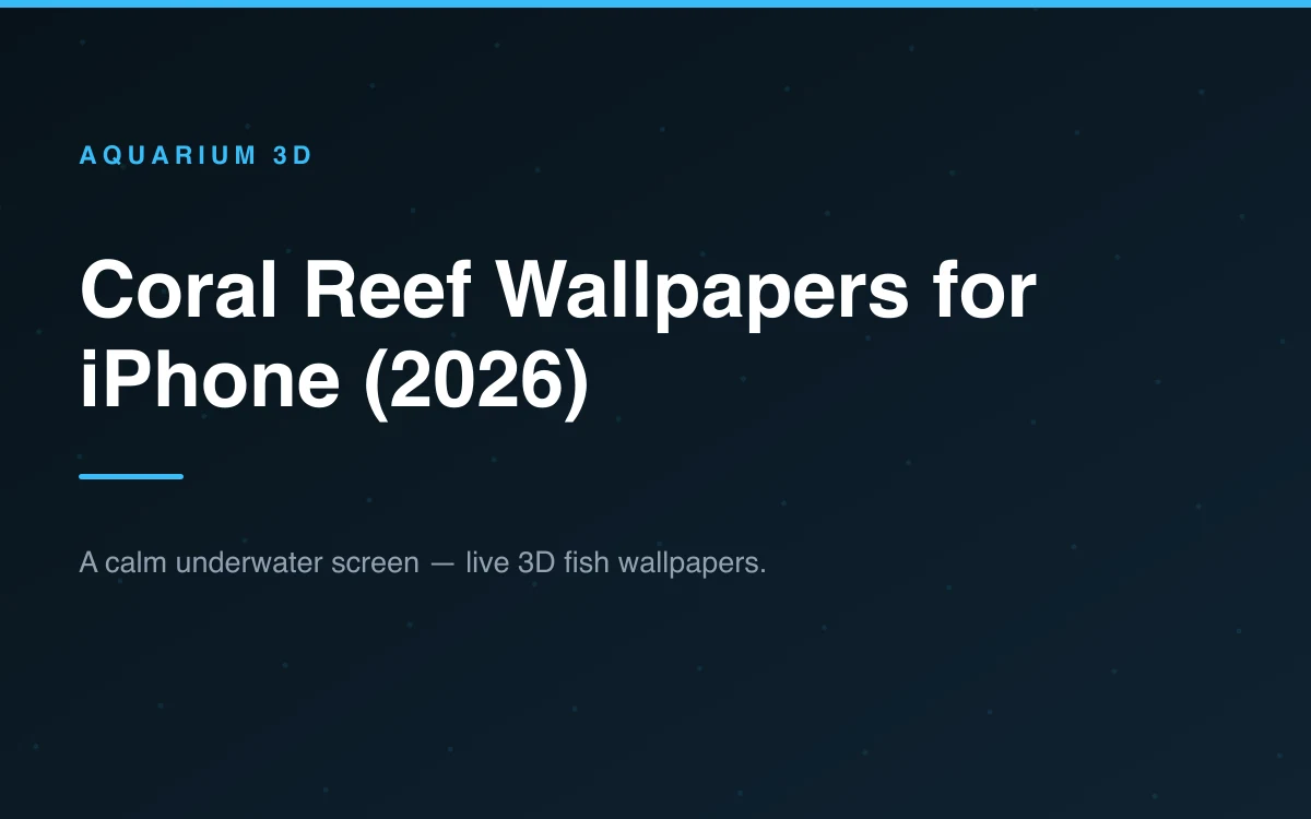 A coral reef wallpaper shown on an iPhone lock screen