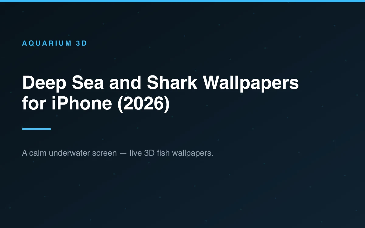 A deep sea wallpaper shown on an iPhone lock screen