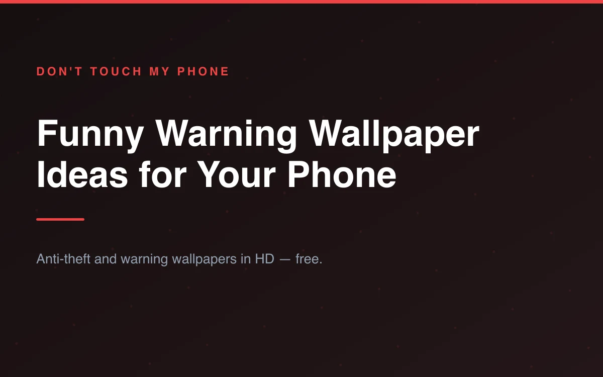 An iPhone lock screen with a deadpan warning message set below the clock