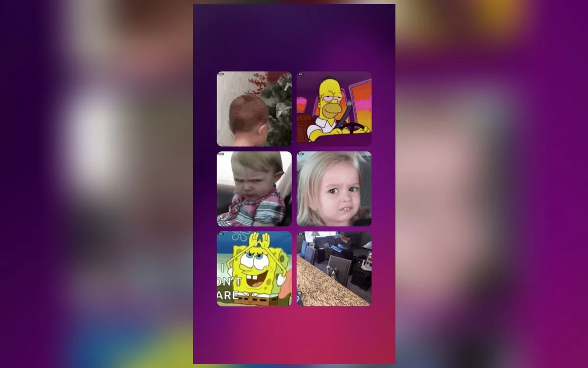 iPhone screen showing a busy group chat with a GIF sitting in the middle of the thread