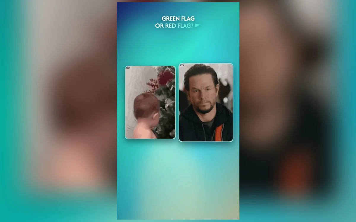 Three iPhone message bubbles showing a GIF, a sticker and a meme side by side