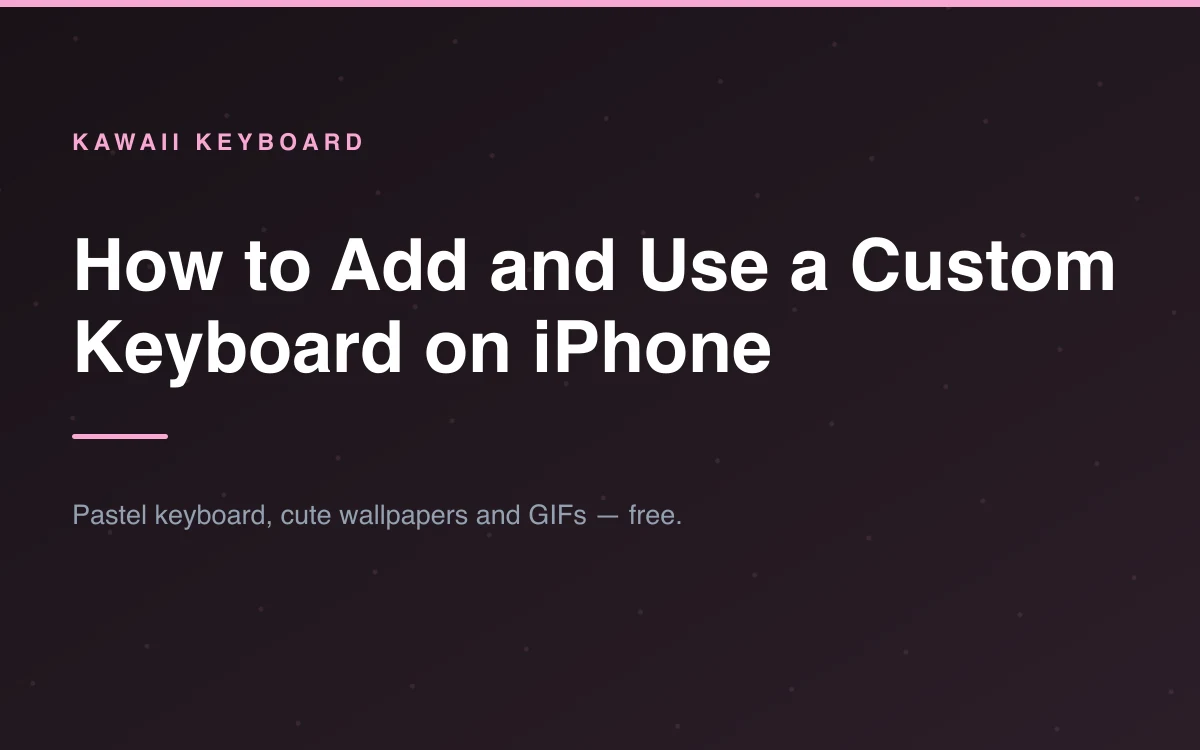 The iPhone Keyboards settings screen with a third-party keyboard added to the list