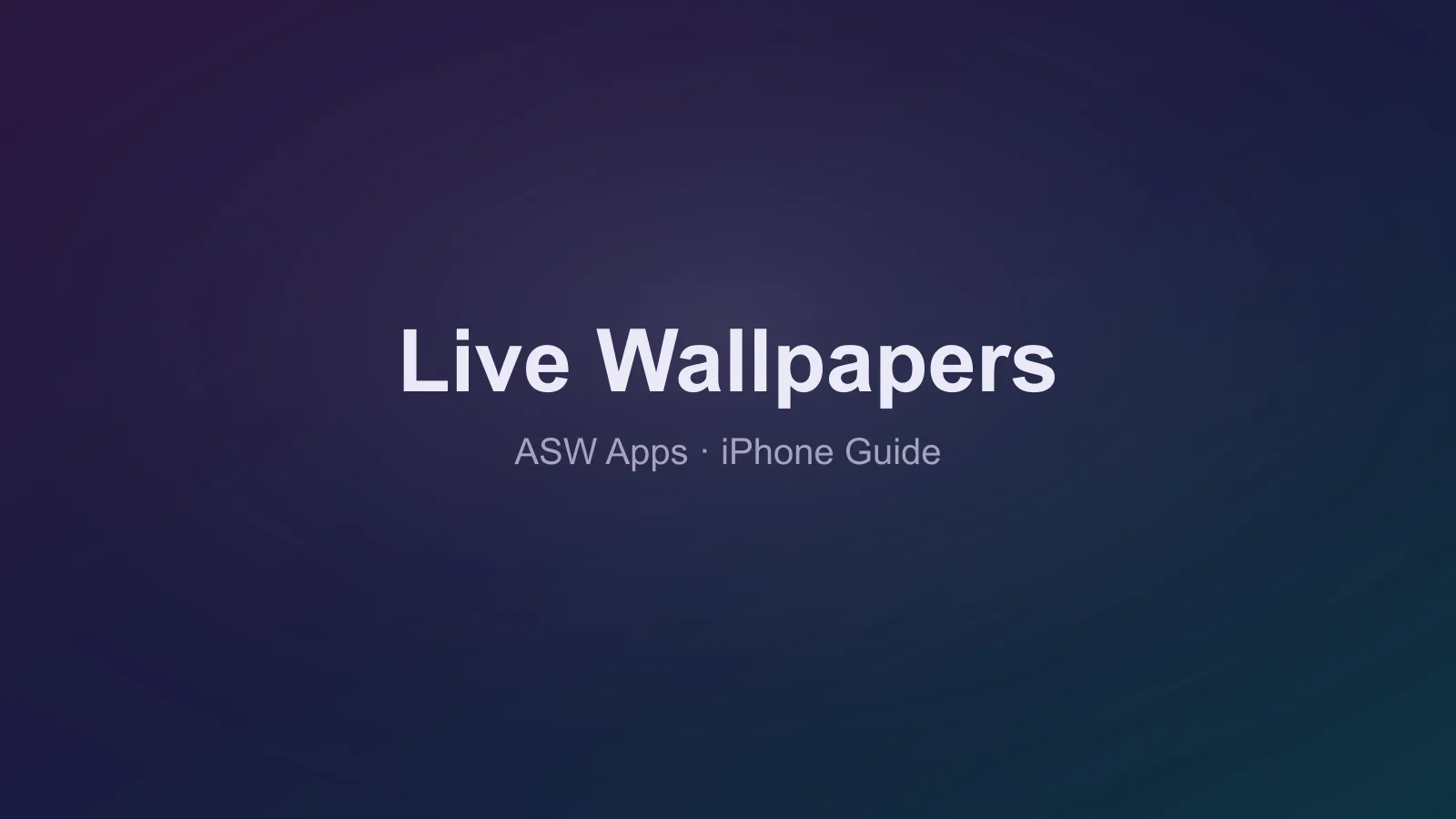 Live wallpaper on an iPhone lock screen