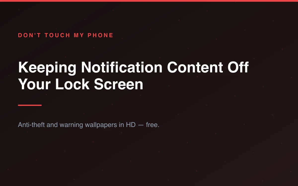 An iPhone lock screen with a Messages notification showing the sender but not the message text