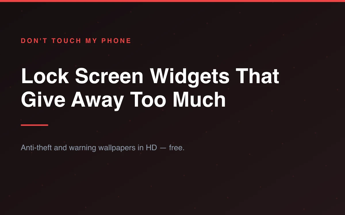 An iPhone lock screen with widgets visible under the clock