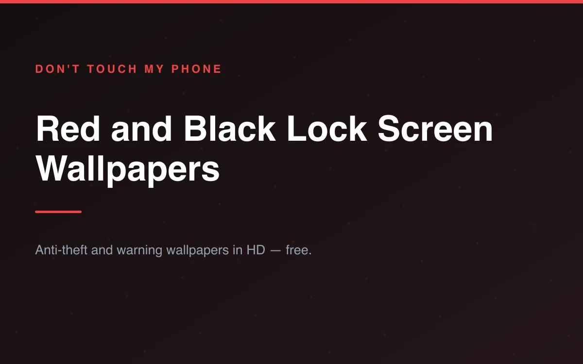 A red and black wallpaper on an iPhone lock screen